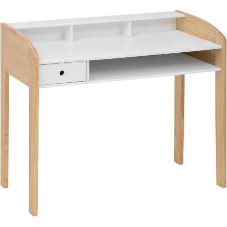 Bureau Primaire En Bois Tod Blanc - Atmosphera For Kids