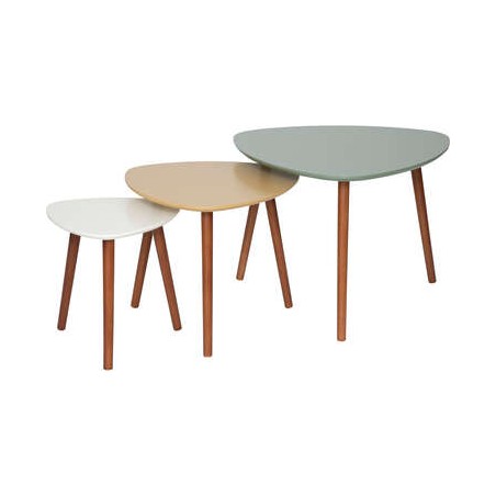 Lot De 3 Tables Café Mileo Vegetal Atmosphera