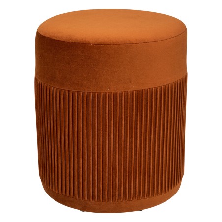 Pouf En Velours Nofy Ambre - Atmosphera