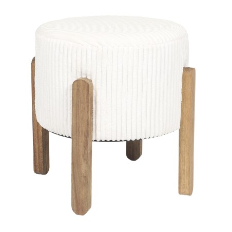 Tabouret Côtelé Scott Beige - Home Deco Factory