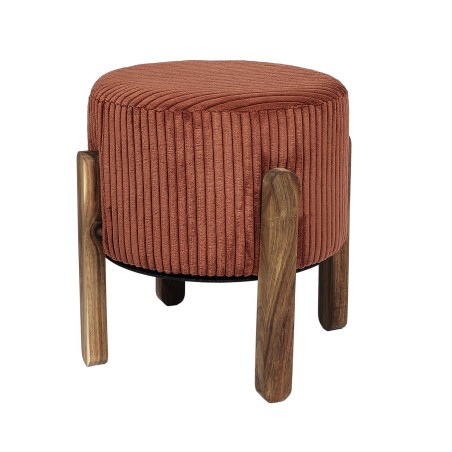 Tabouret Côtelé Scott Terracotta - Home Deco Factory