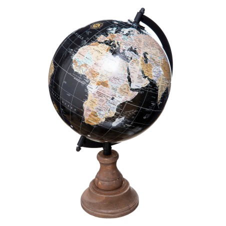 Globe Décoratif En Métal Et Pin H32 Noir - Atmosphera