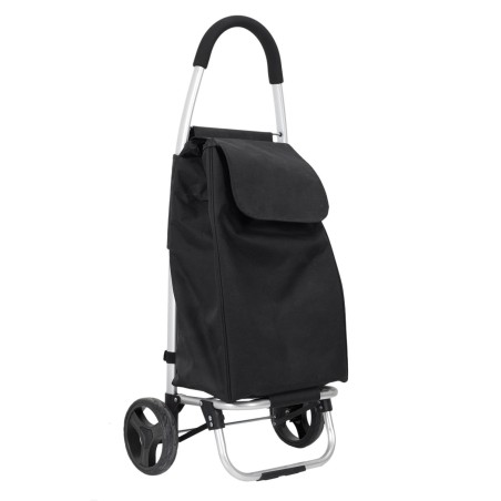 Chariot Shopping Pliable 39L Noir - Home Deco Factory