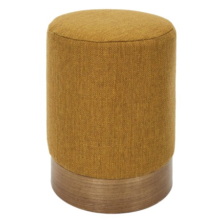 Pouf en tissu Alban Moutarde - Home Deco Factory