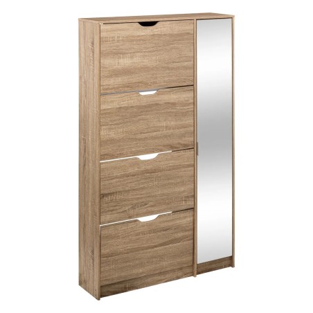 Meuble Range Chaussure Miroir Naturel Five