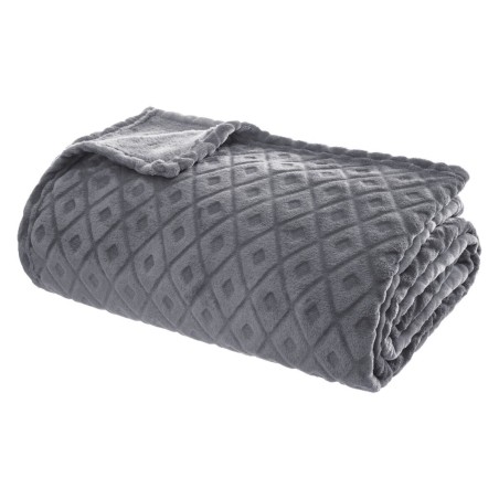 Plaid 3D losanges 180x230 Gris - Atmosphera