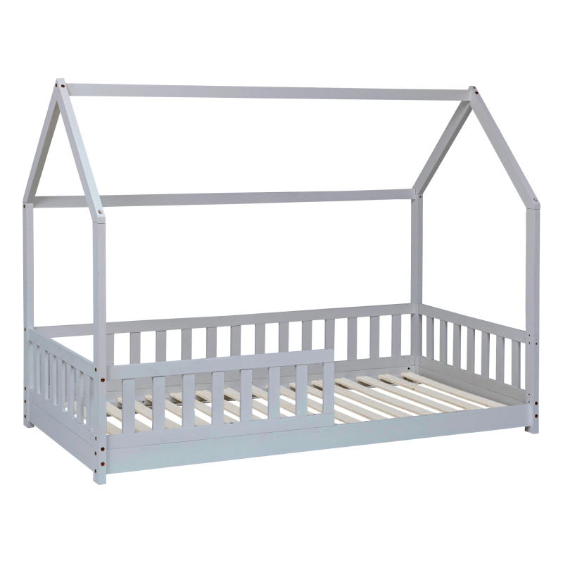 Lit Cabane Enfant Bosco 90x190 Gris - Laiba Kids