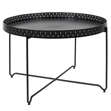 Table D'appoint plateau rond Seville Noire Home Deco Factory