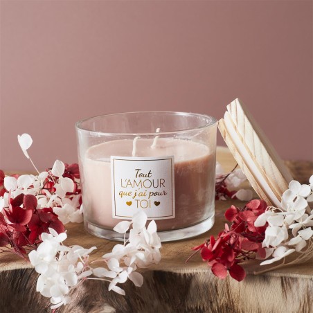 Bougie parfumée cadeau pour elle Rose Home Deco Factory