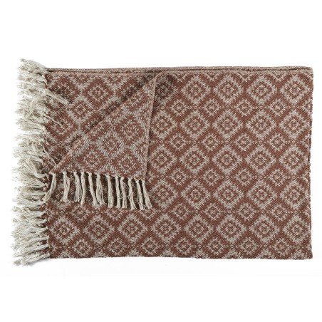 Plaid à motif Mirage 150x200 Marron Home Deco Factory