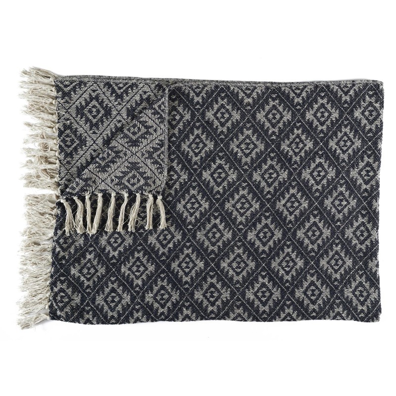 Plaid à motif Mirage 150x200 Noir Home Deco Factory