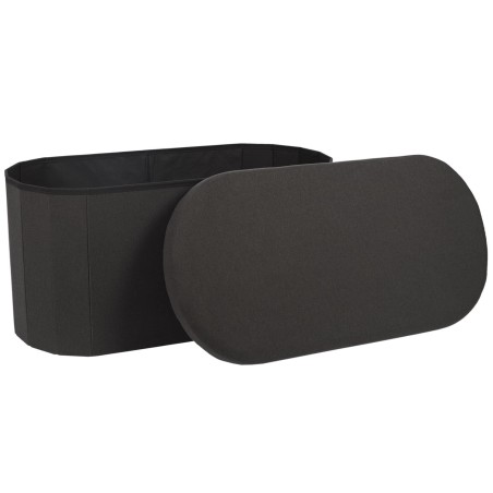 Coffre banc pliable Noir Home Deco Factory