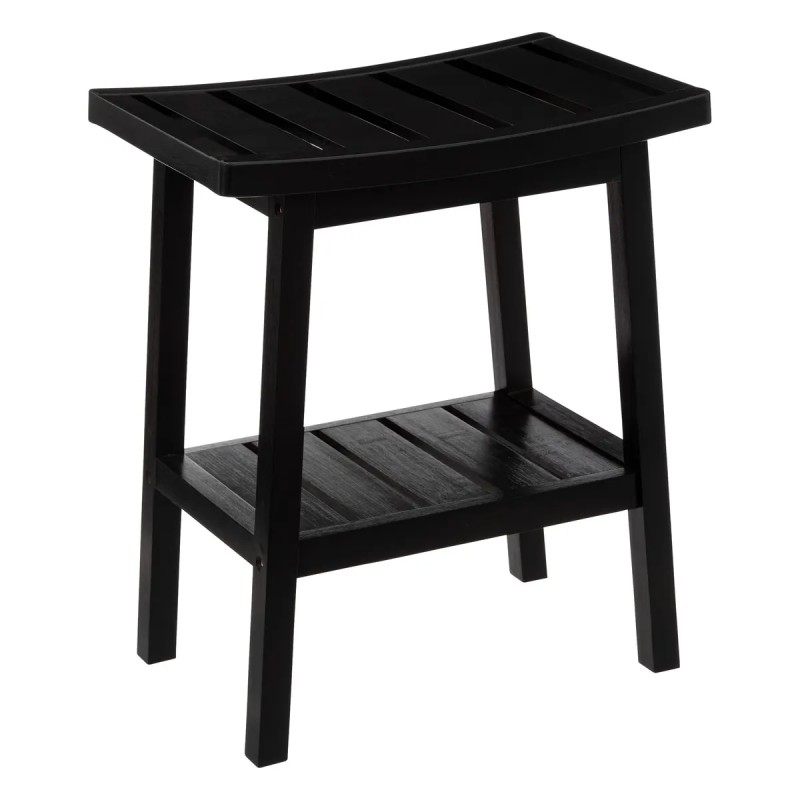 Tabouret rangement bambou Noir Five