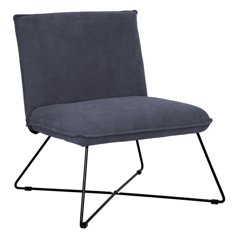 Fauteuil En Velours Moana Gris Atmosphera