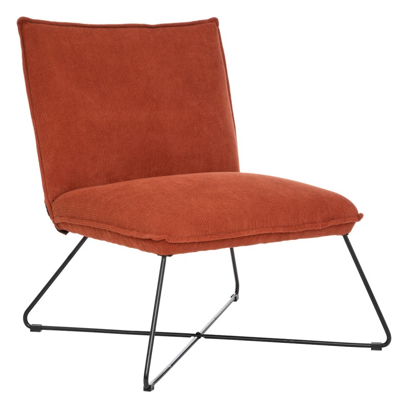 Fauteuil En Velours Moana Terracotta Atmosphera