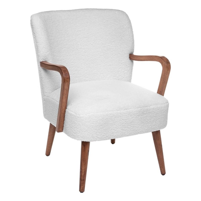 Fauteuil Chiara Bouclette Blanc Atmosphera