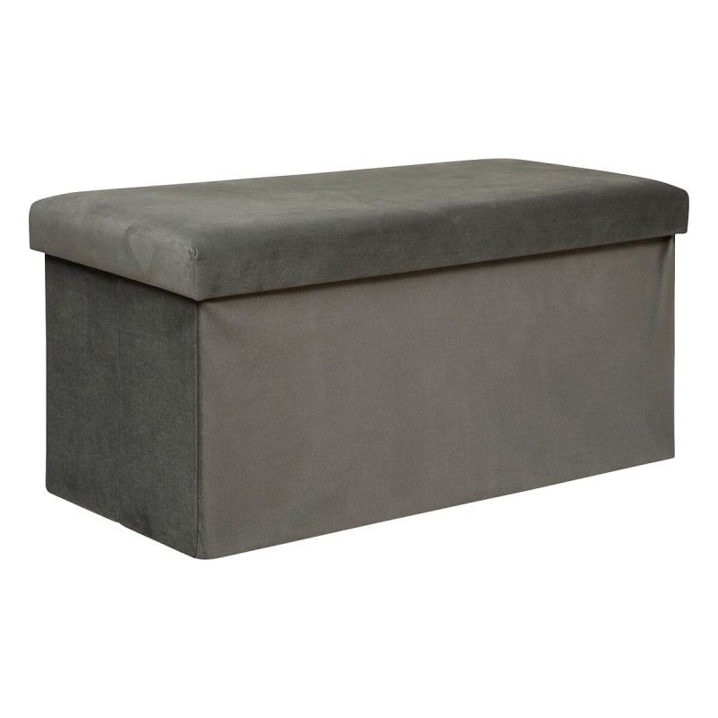 Pouf pliant double Lilou Gris - Atmosphera