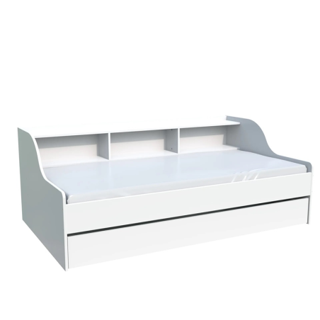 Lit enfant avec rangements Galaxie Des Rêves 90x190 Blanc Laiba Kids