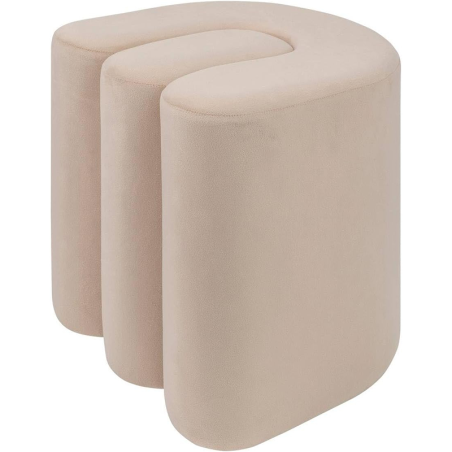 Pouf En Velours Bolan Beige Atmosphera