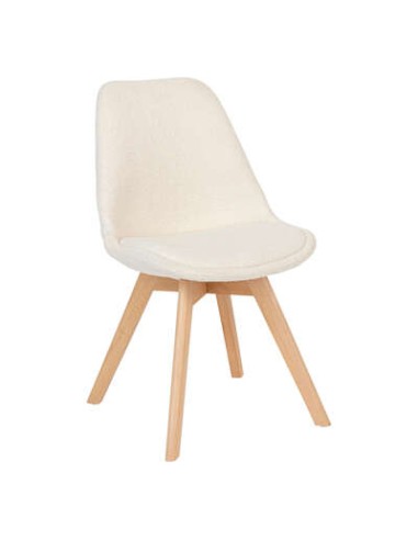 Chaise Baya Bouclette Blanche Atmosphera