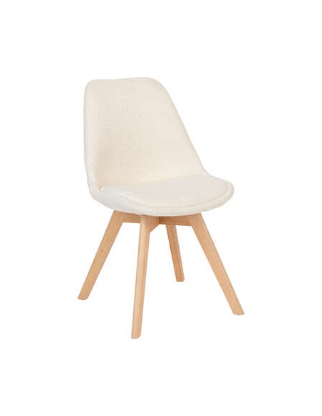 Chaise Baya Bouclette Blanche Atmosphera