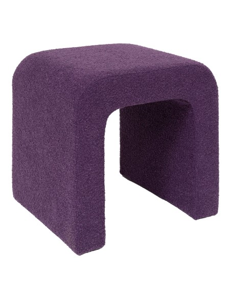 Pouf Sevi Bouclette Deep Violet Atmosphera