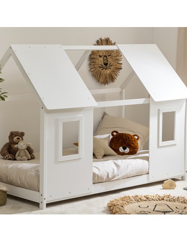 Lit Cabane Pour Enfant Fenêtre Blanc 90x190 Atmosphera For Kids