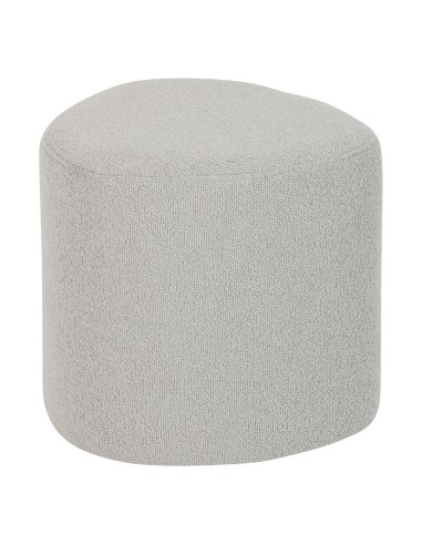 Pouf Galet Estria Bouclette Gris Atmosphera