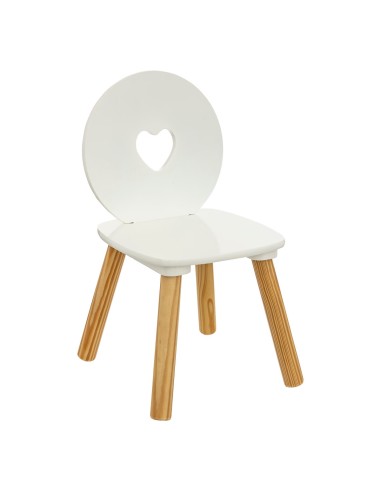 Chaise Pour Enfant Médaillon Amour Blanche Atmosphera For Kids