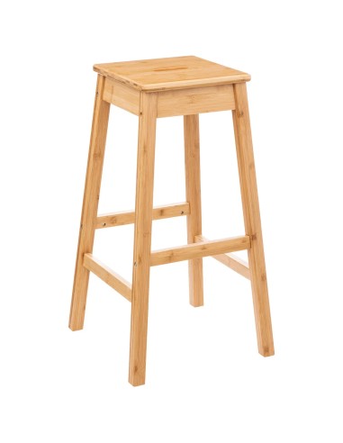 Tabouret De Bar H75 En Bambou Beige Five