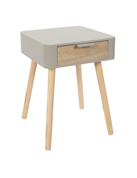 Table de chevet 1 tiroir Taupe Home Deco Factory