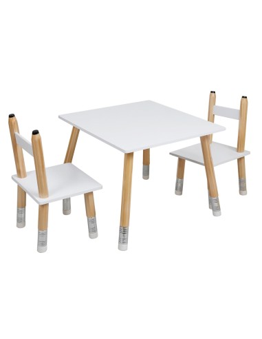 Ensemble Table Enfant Et 2 Chaises Crayon Home Deco Kids