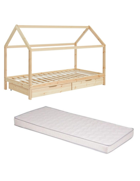 Ensemble Lit tiroirs Héros avec matelas enfant 90x190 - Laïba Kids