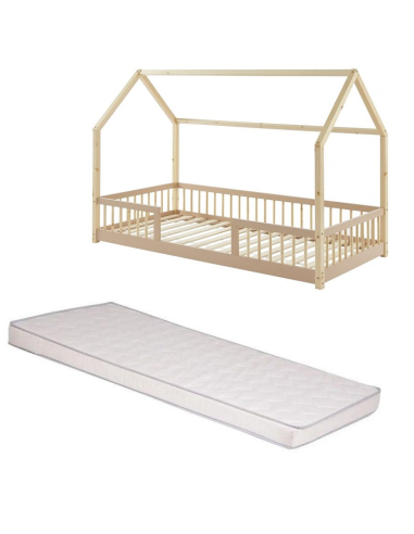 Ensemble Lit Douceur Rose Avec Matelas Enfant 90x190 - Laïba Kids