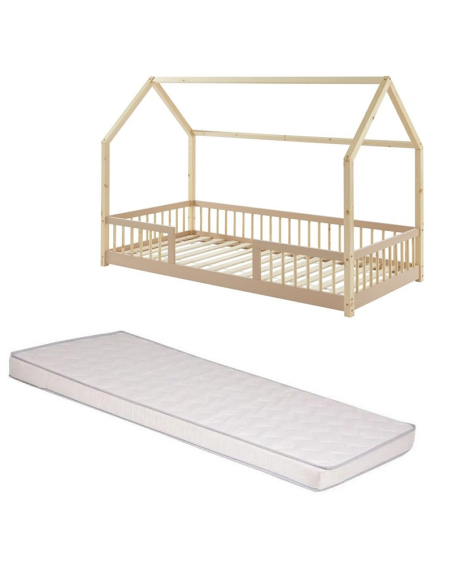 Ensemble Lit Douceur Rose Avec Matelas Enfant 90x190 - Laïba Kids