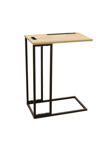 Table D'appoint Support Tablette Noire Home Deco Factory