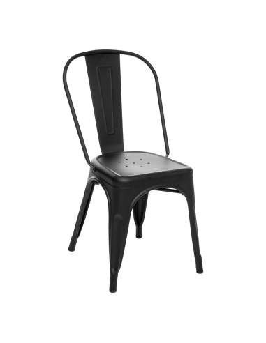 Chaise De Table Niko En Métal Noire Atmosphera