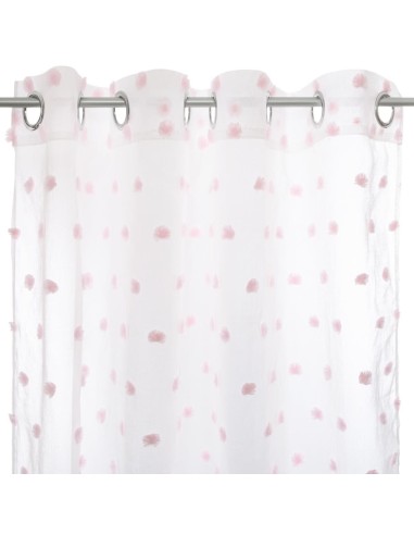 Rideau Voilage Pour Enfant Pompons Rose 140x240 Atmosphera For Kids