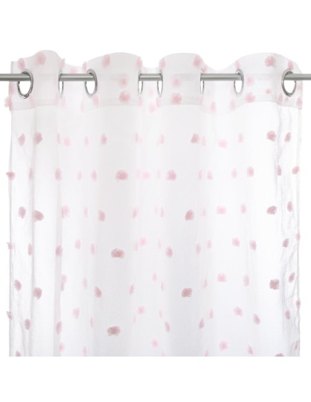 Rideau Voilage Pour Enfant Pompons Rose 140x240 Atmosphera For Kids