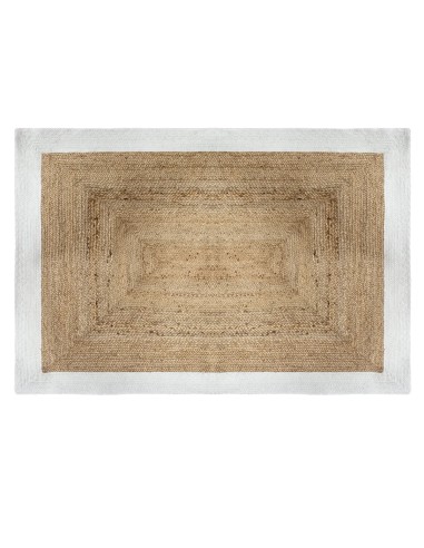 Tapis En Jute Bord Blanc 120x170 Atmosphera