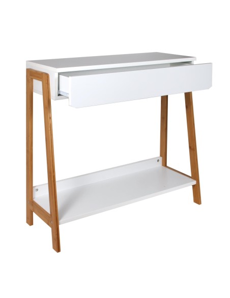 Console avec 1 tiroir Blanc Home Deco Factory