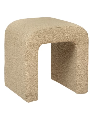 Pouf Sevi bouclette Beige Atmosphera