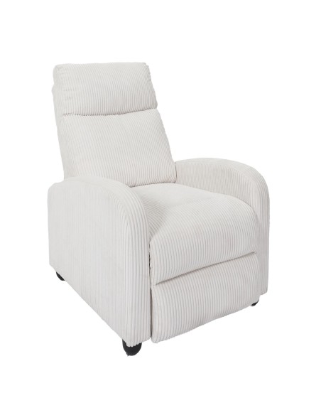 Fauteuil dream côtelé Scott Beige Home Deco Factory