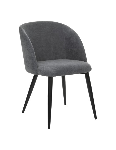 Fauteuil Céleste En Velours Gris Atmosphera