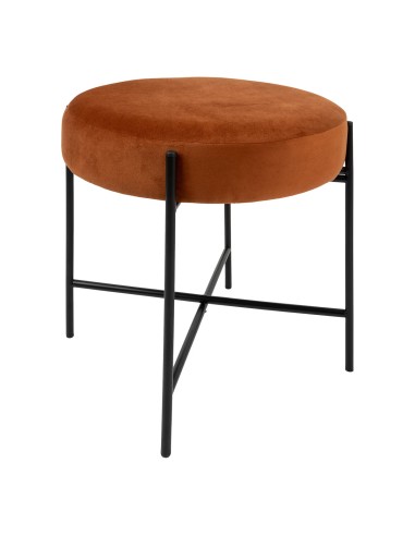 Tabouret D'appoint Arty velours Ambre Atmosphera