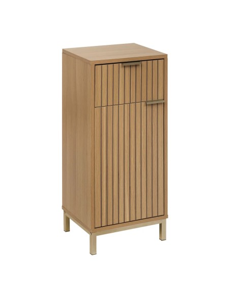 Meuble Bas 2 Effet Bois Portes Tasso Beige Five