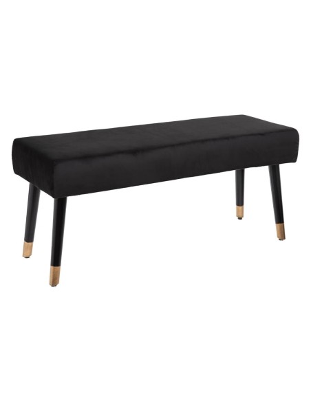 Banc Salome 100x35 En Velours Noir Atmosphera