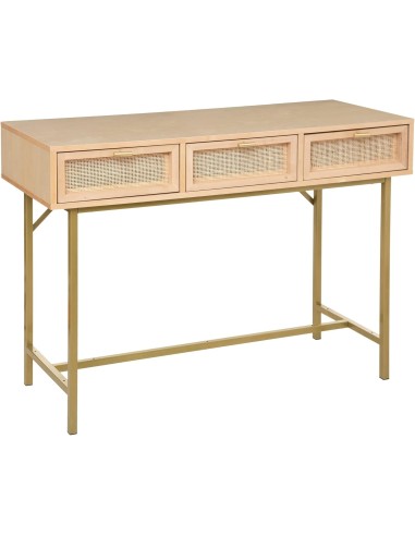 Console 3 tiroirs Rayo cannage Beige - Atmosphera