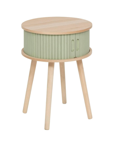 Table De Chevet 2 portes Nysos D40 Vert Olive Atmosphera