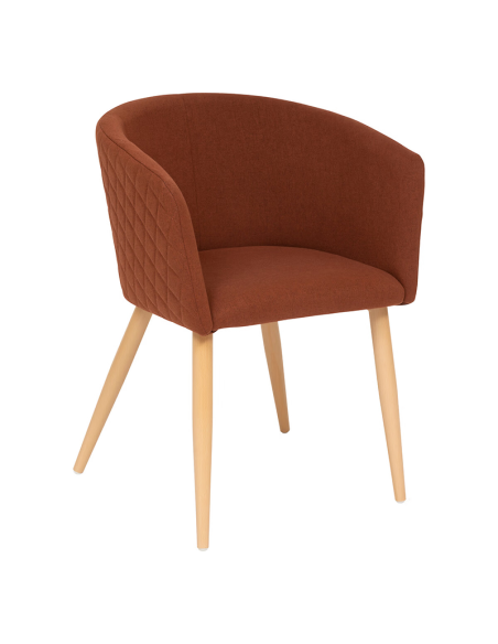 Fauteuil À Dîner Marlo Velours Ambre Atmosphera